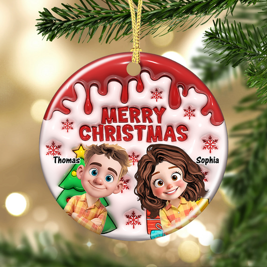 Merry Christmas - Personalized Ceramic Ornaments