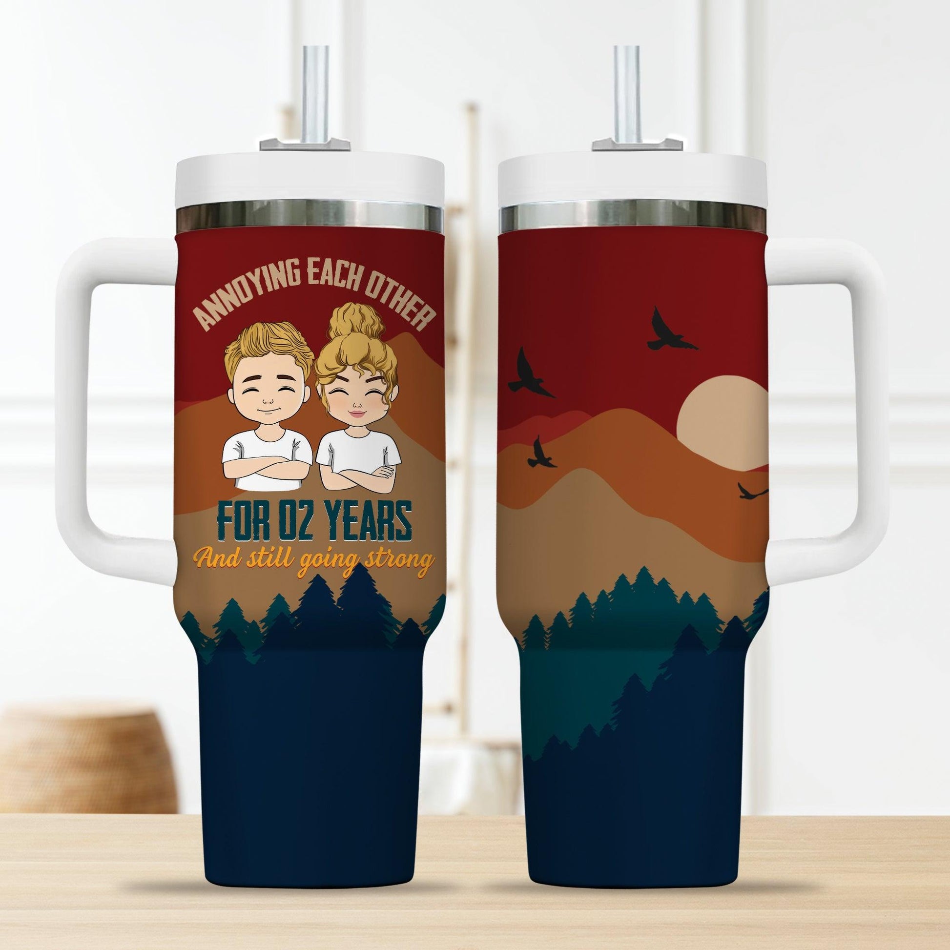Annoying Each Other Couple Tumbler - Personalized Custom Tumbler