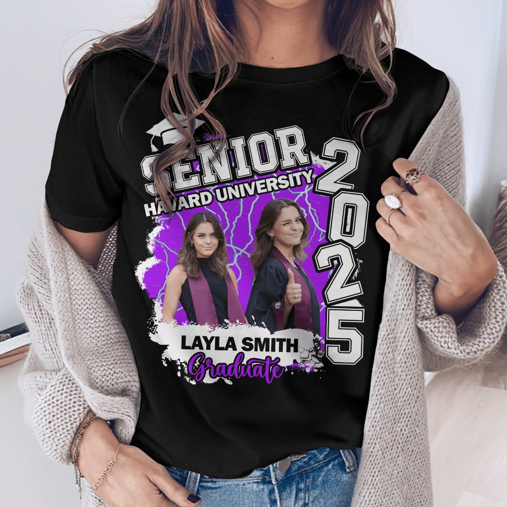 Senior 2025 Personalized T-Shirt - Personalized Custom Unisex T-Shirt