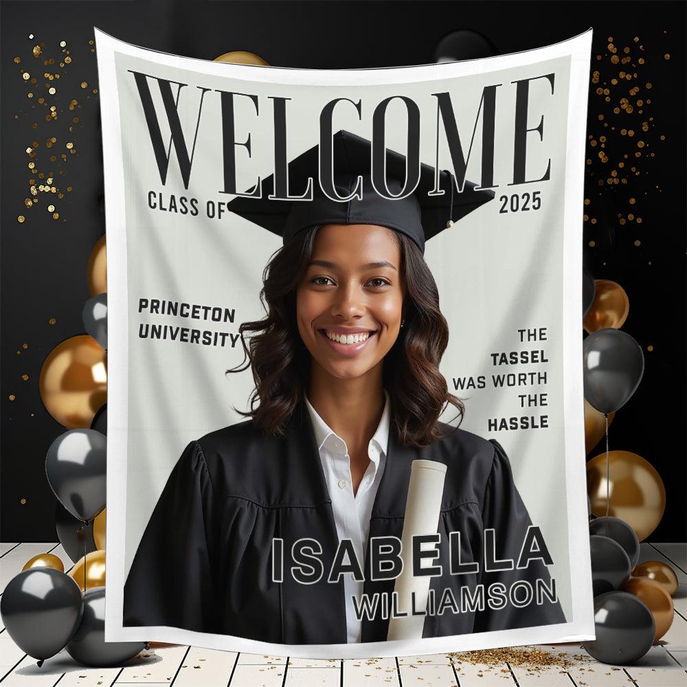 Magazine Graduation Backdrop - Custom Class of 2025 Graduation Party Backdrop - Personalized Backdrop Graduation Party