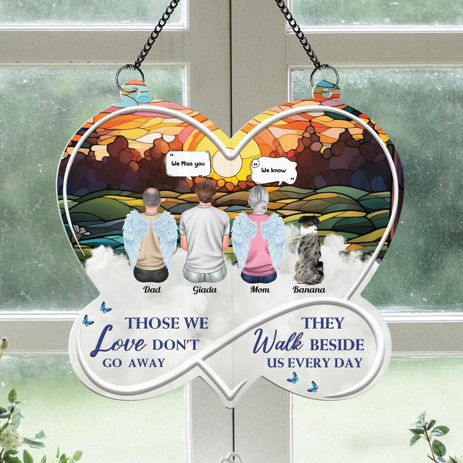 They Walk Beside Us Acrylic - Personalized Window Hanging Acrylic