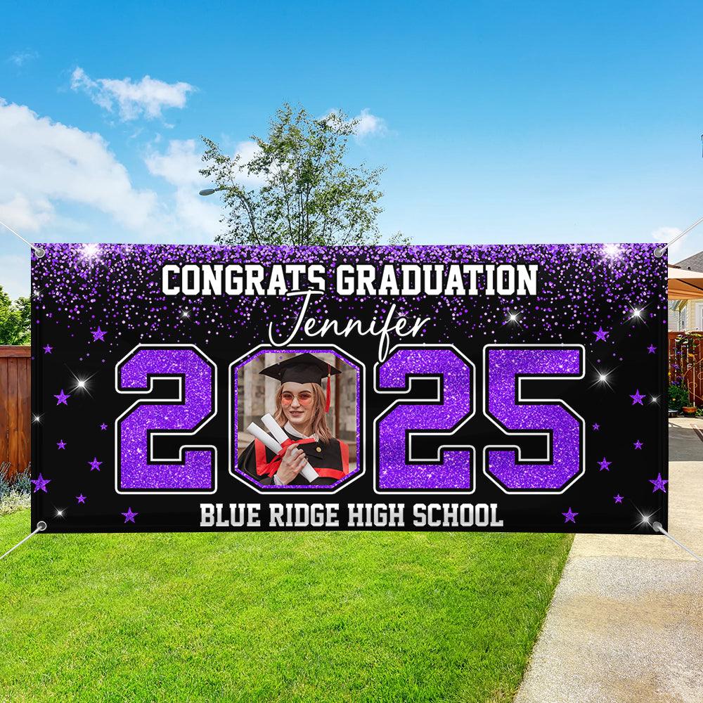 Class Of 2025 Custom Photo - Graduation Banner - Unique Graduation Gift - Door Banner