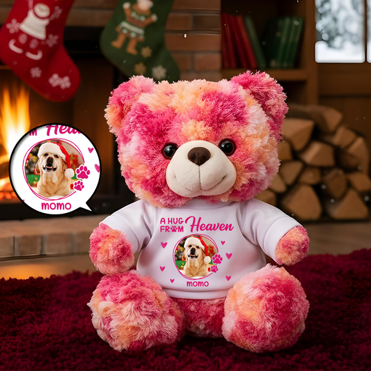 Have No Fear Hug This Bear Pet Memorial - Teddy Bear With Personalized Photo Shirt