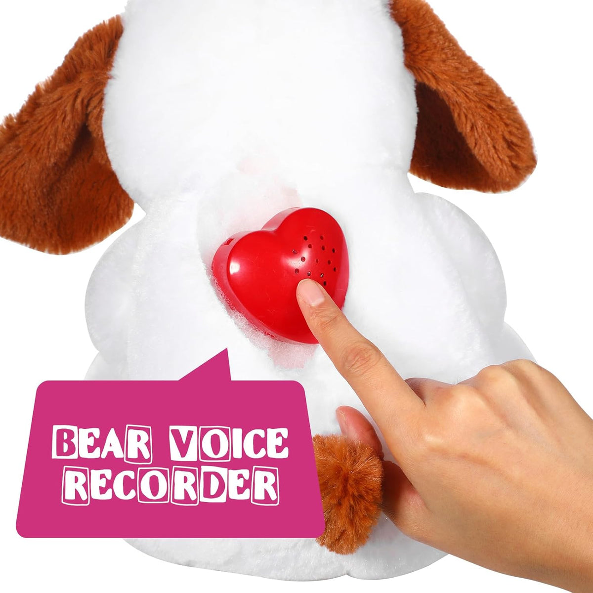 2" Heart Shaped Voice Sound Recorder 10 Seconds (Battery not Included, Not built-in)