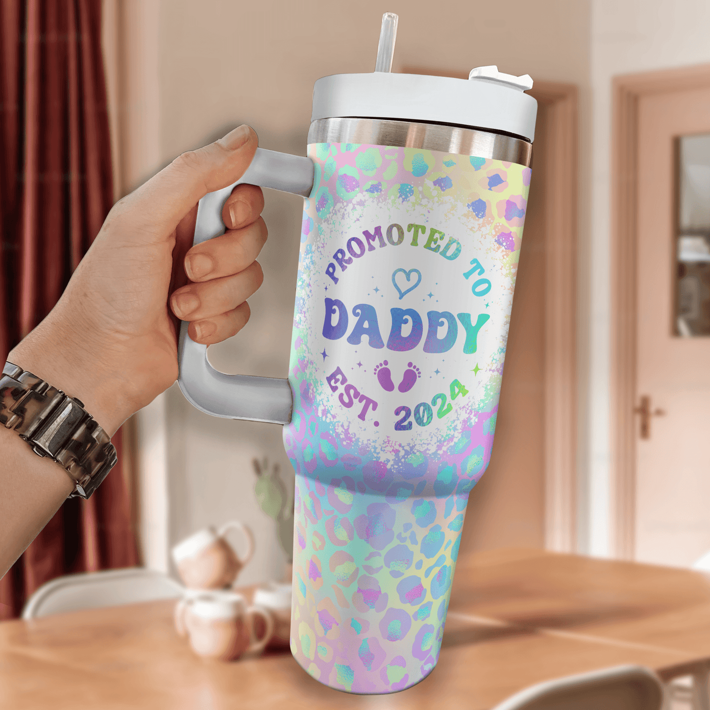 Promoted To Mommy This Year Tumbler - Personalized Custom Tumbler