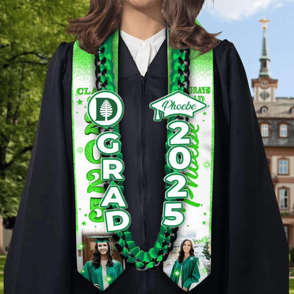 Graduation Lei With Name Class Of 2025 - Personalized Graduation Lei