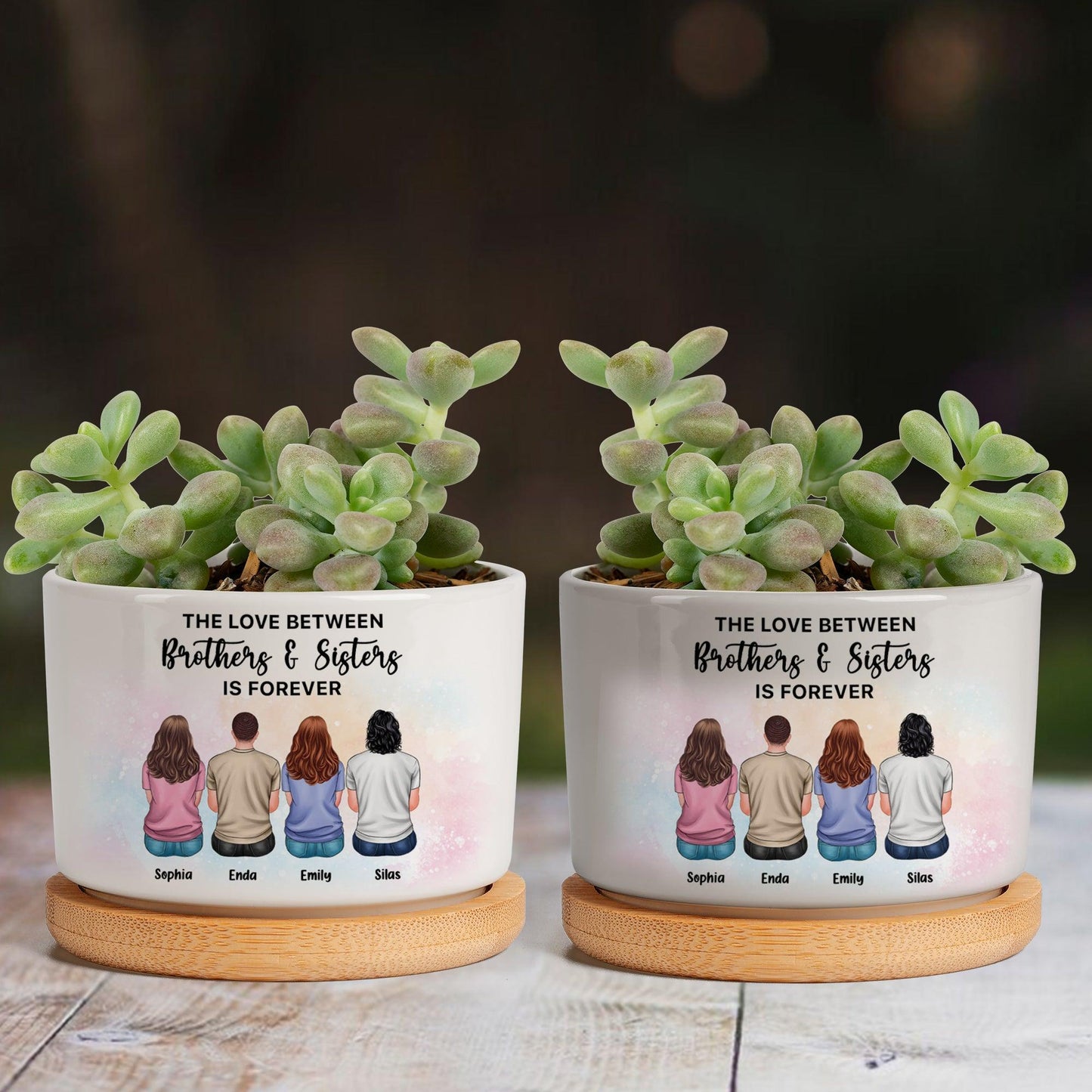 Brothers And Sister Plan Pot - Personalized Custom Plan Pot Gifts