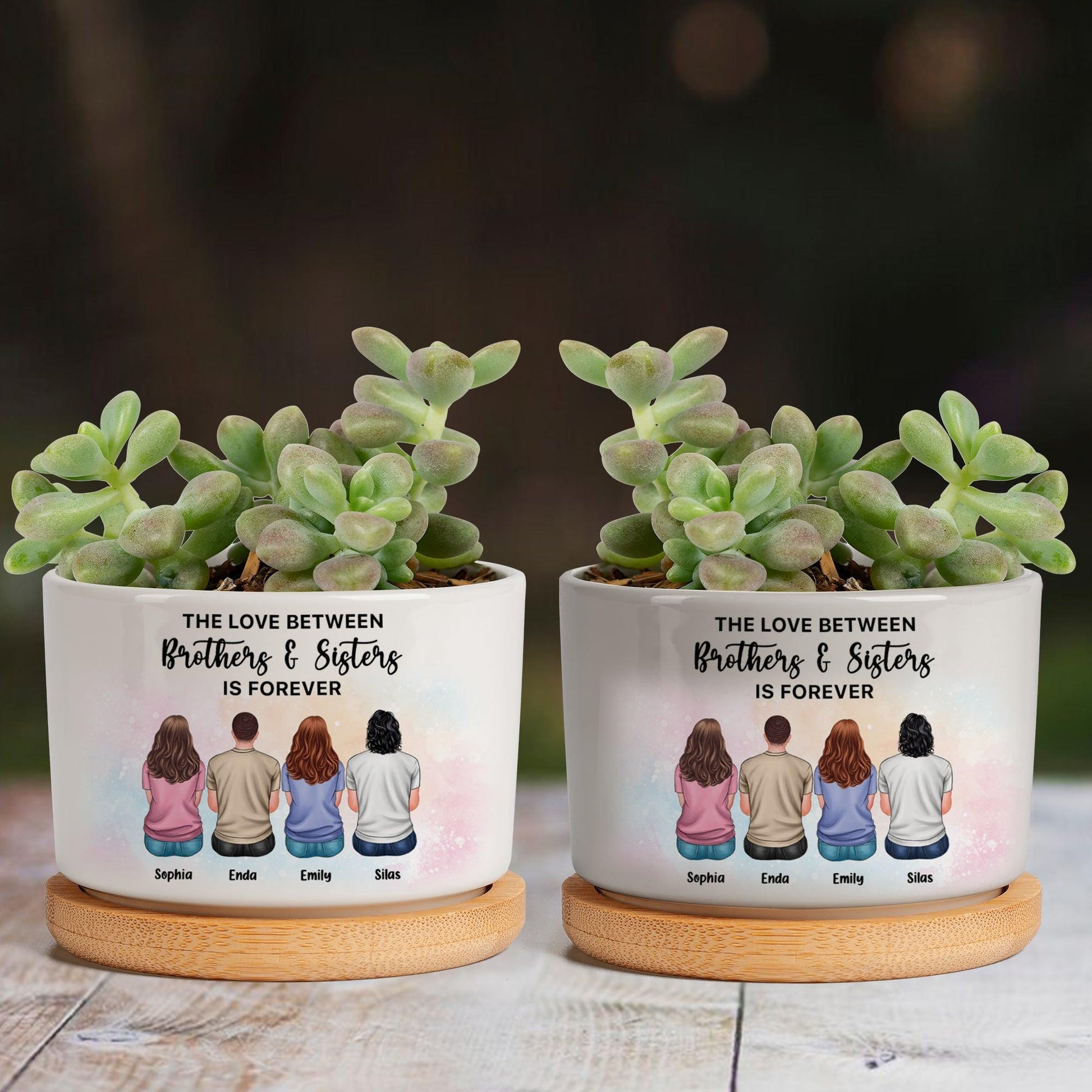 Brothers And Sister Plan Pot - Personalized Custom Plan Pot Gifts