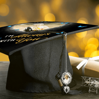 Forever In My Heart - In Loving Memories Cap Topper - Custom Photo Tassel
