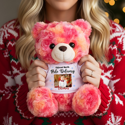 Checked Twice Nice Merry Christmas - Teddy Bear With Personalized Photo Shirt