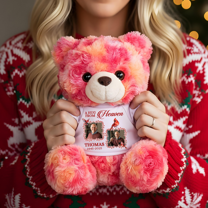 A From Heaven Custom Photos - Teddy Bear With Personalized Photo Shirt