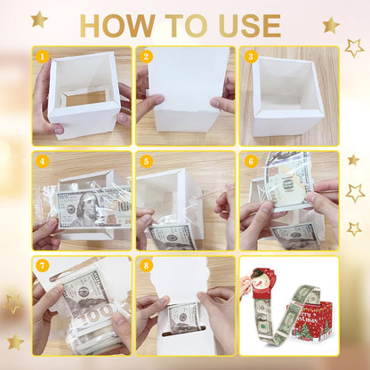 Christmas Money Box for Cash Pull, Christmas Money Pull Box Party Gifts