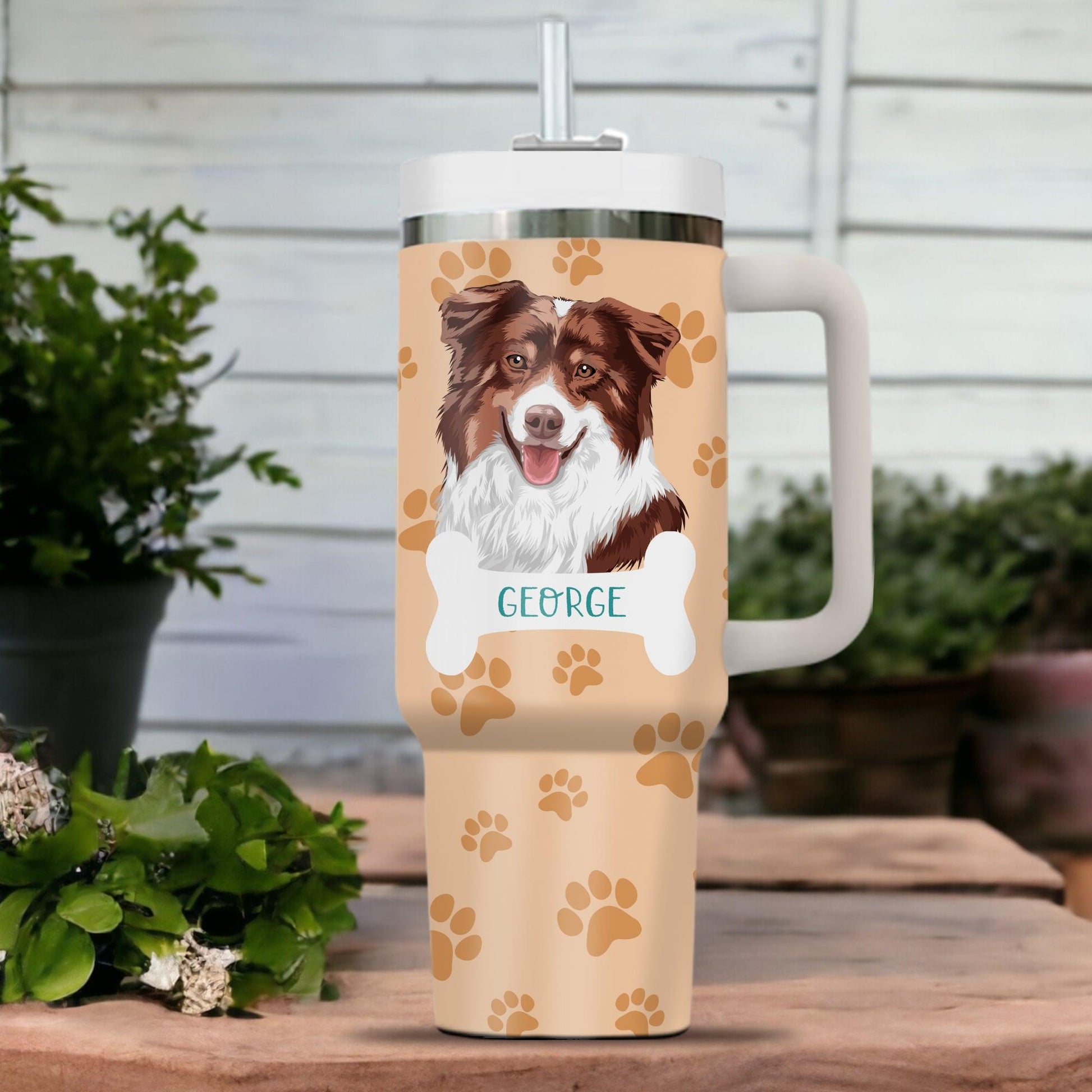 Cute Dog Pattern - Personalized Custom Tumbler For Him/Her Gift