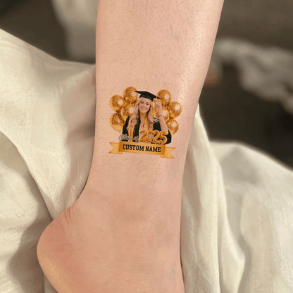 Balloon Personalized Congrats Class Of 2025 Tattoos - Graduation Party