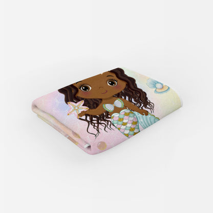 Personalized Mermaid Beach Towel - Gift For Daughter, Grandkid