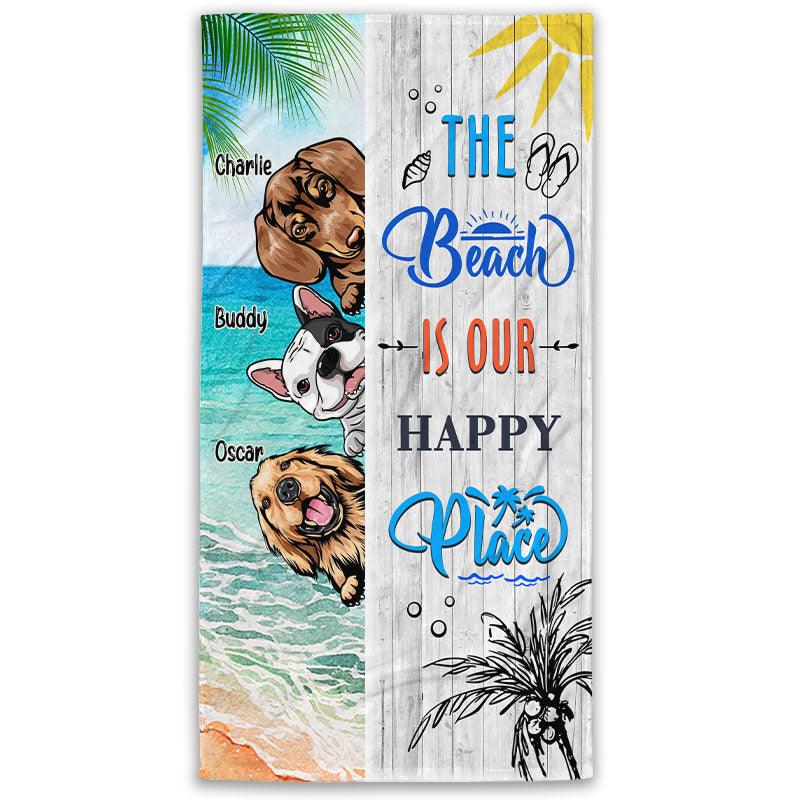 Personalized Dog Beach Towel - Tropical Style Retro Funny Gift