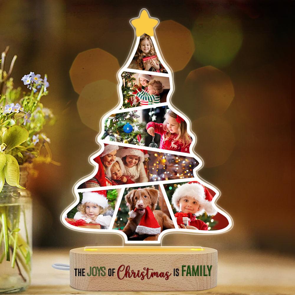 Best Family Best Family Moments - Custom Photo Christmas Tree Night Light