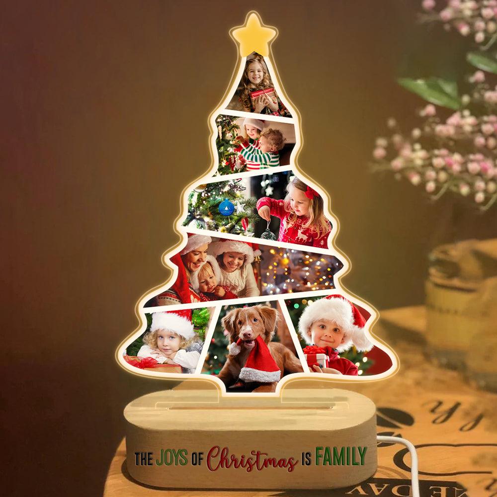 Best Family Best Family Moments - Custom Photo Christmas Tree Night Light