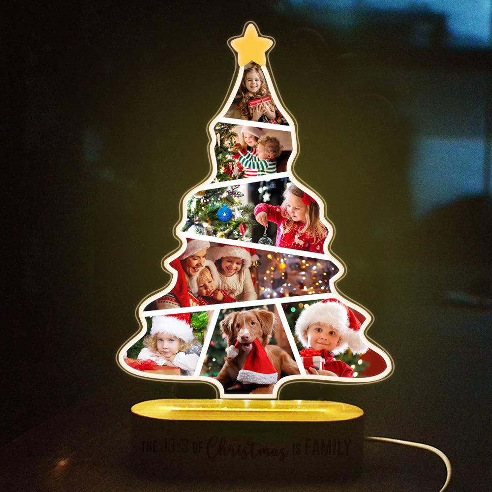 Best Family Best Family Moments - Custom Photo Christmas Tree Night Light