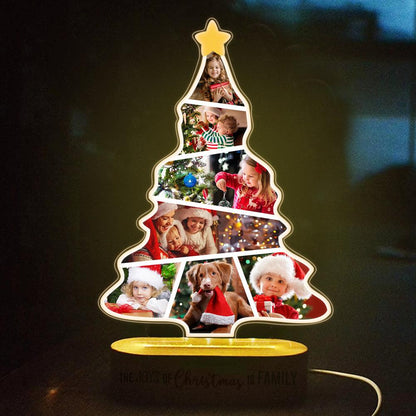 Best Family Best Family Moments - Custom Photo Christmas Tree Night Light