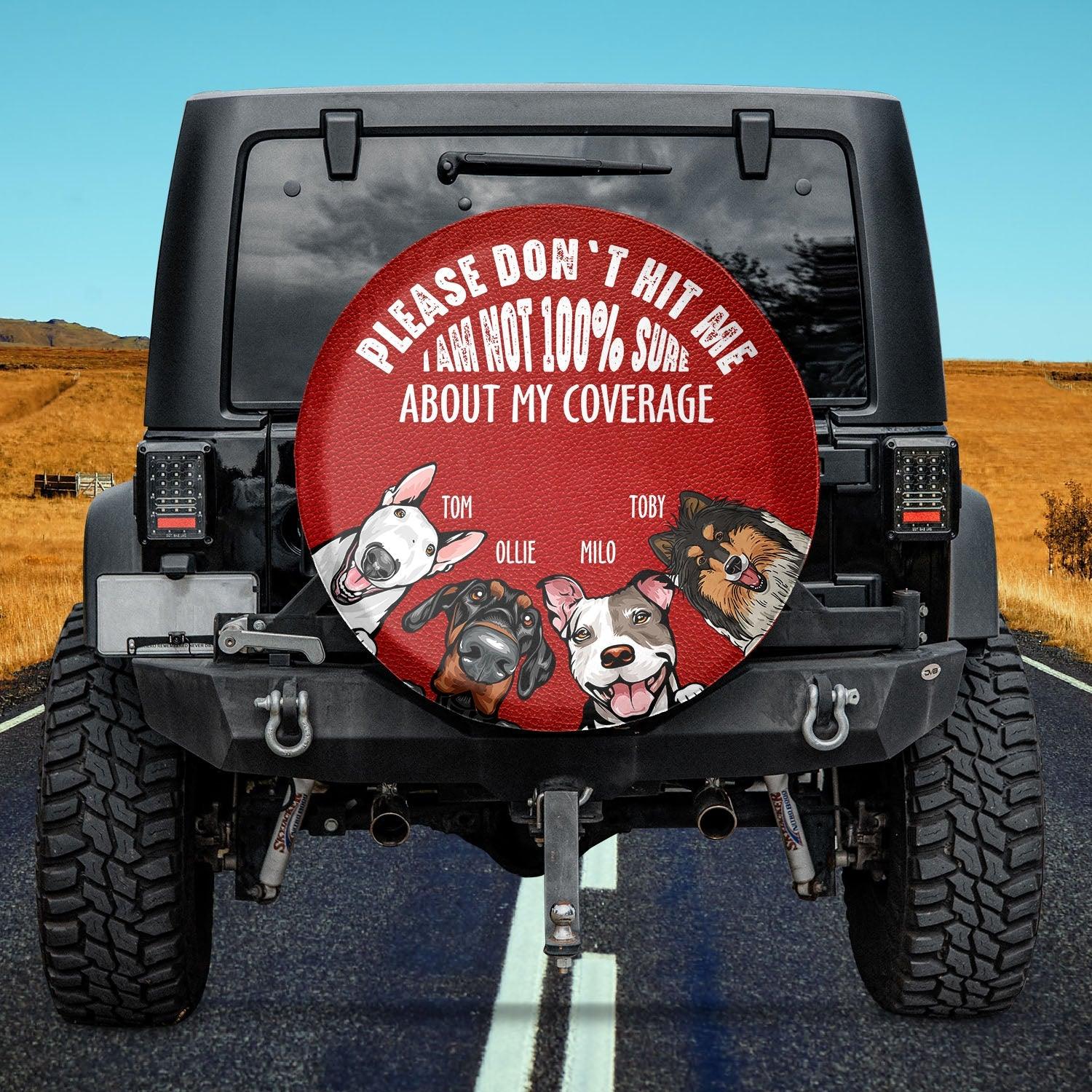 Personalized Custom Texts, Dog Breeds & Names Car Tire Cover