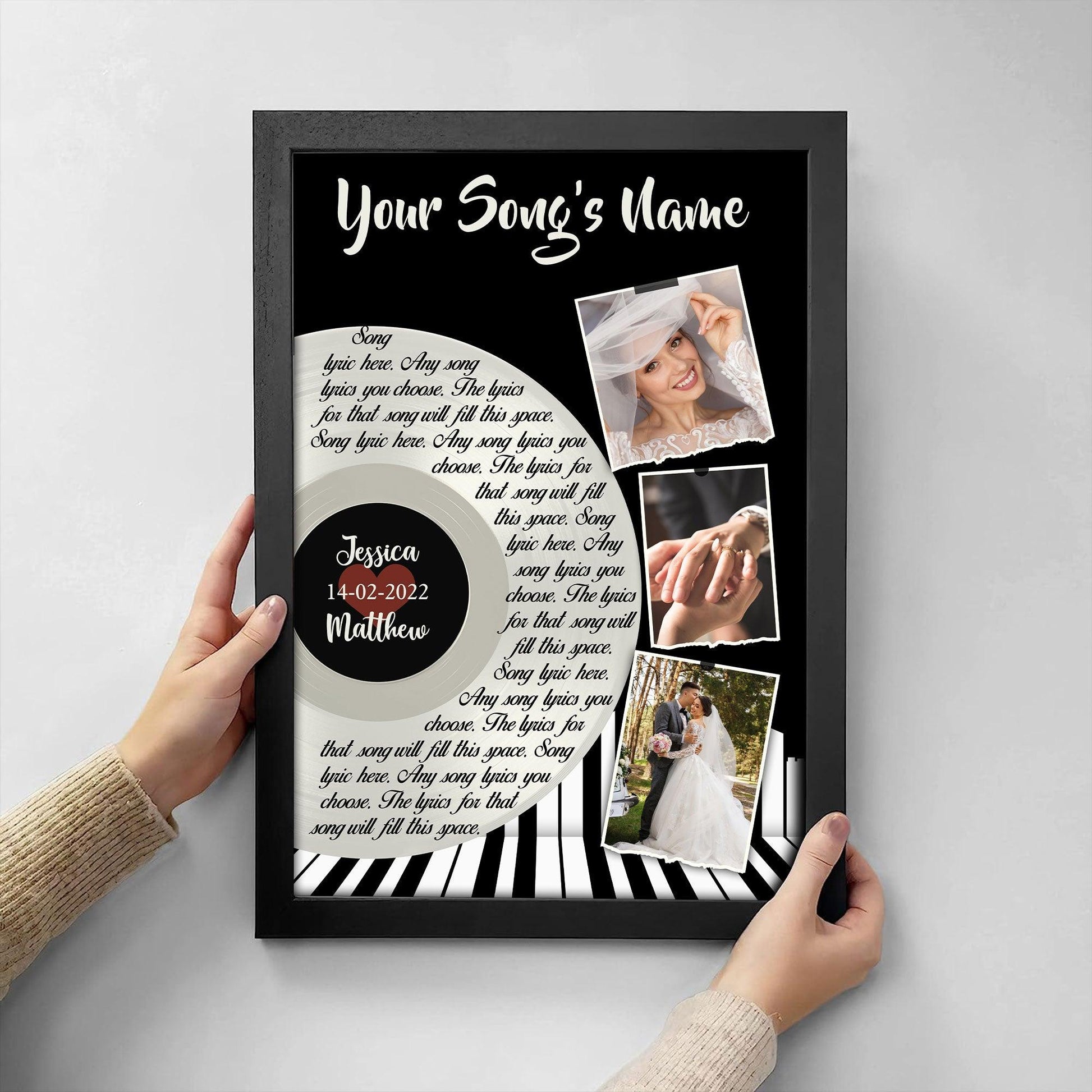 Personalized Song Lyrics Canvas - Music Gift For Him Or Her