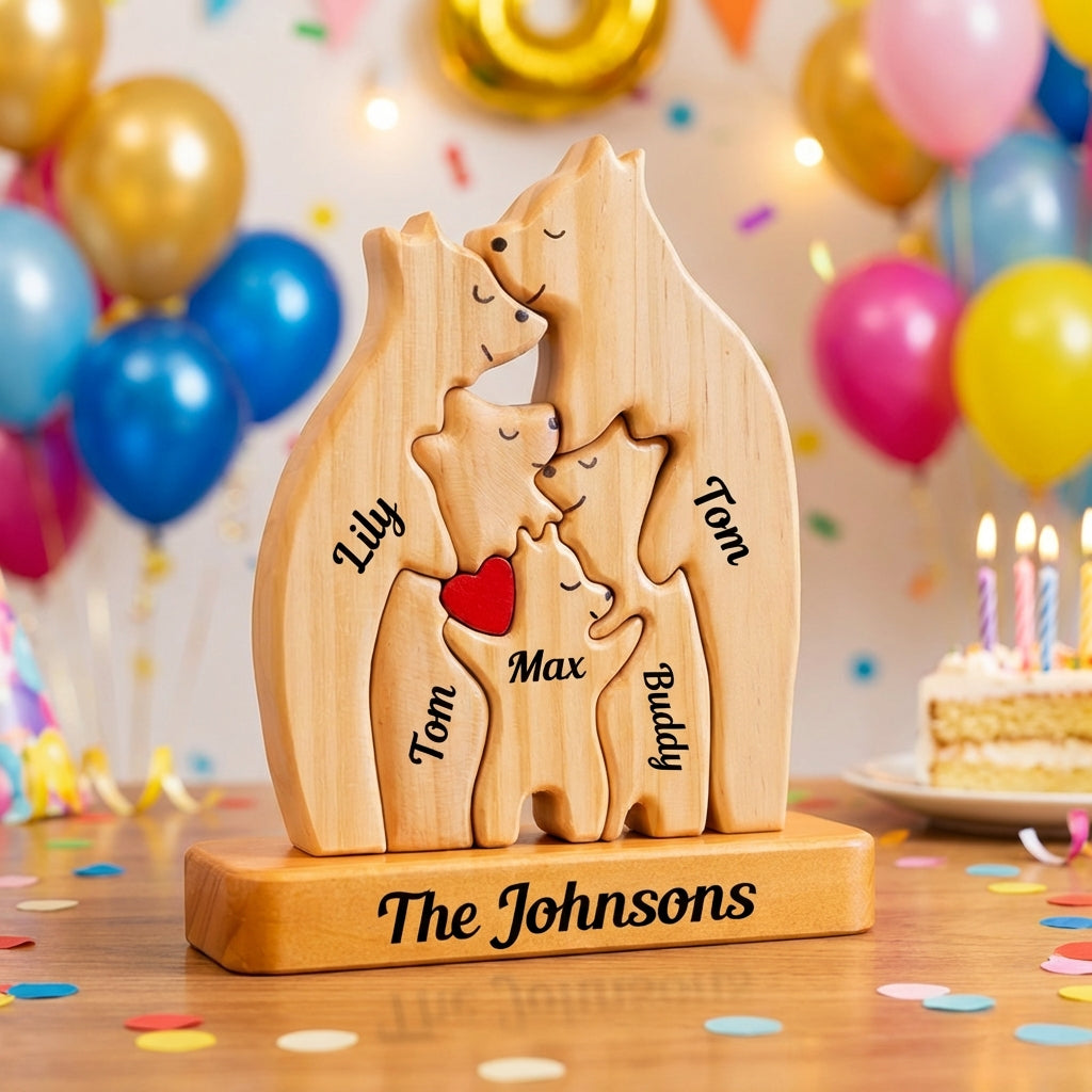 Wooden Bear Family – Evridwearcustom