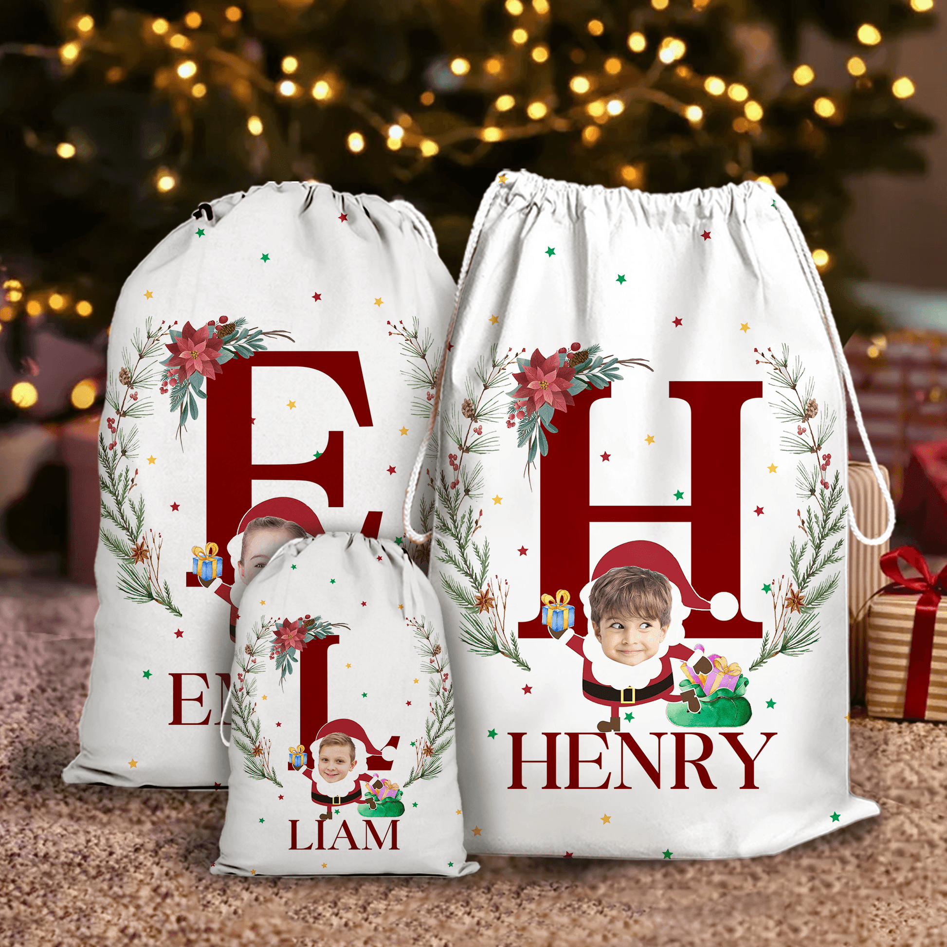 Kids Name Christmas Sack - Personalized Custom Christmas Sack