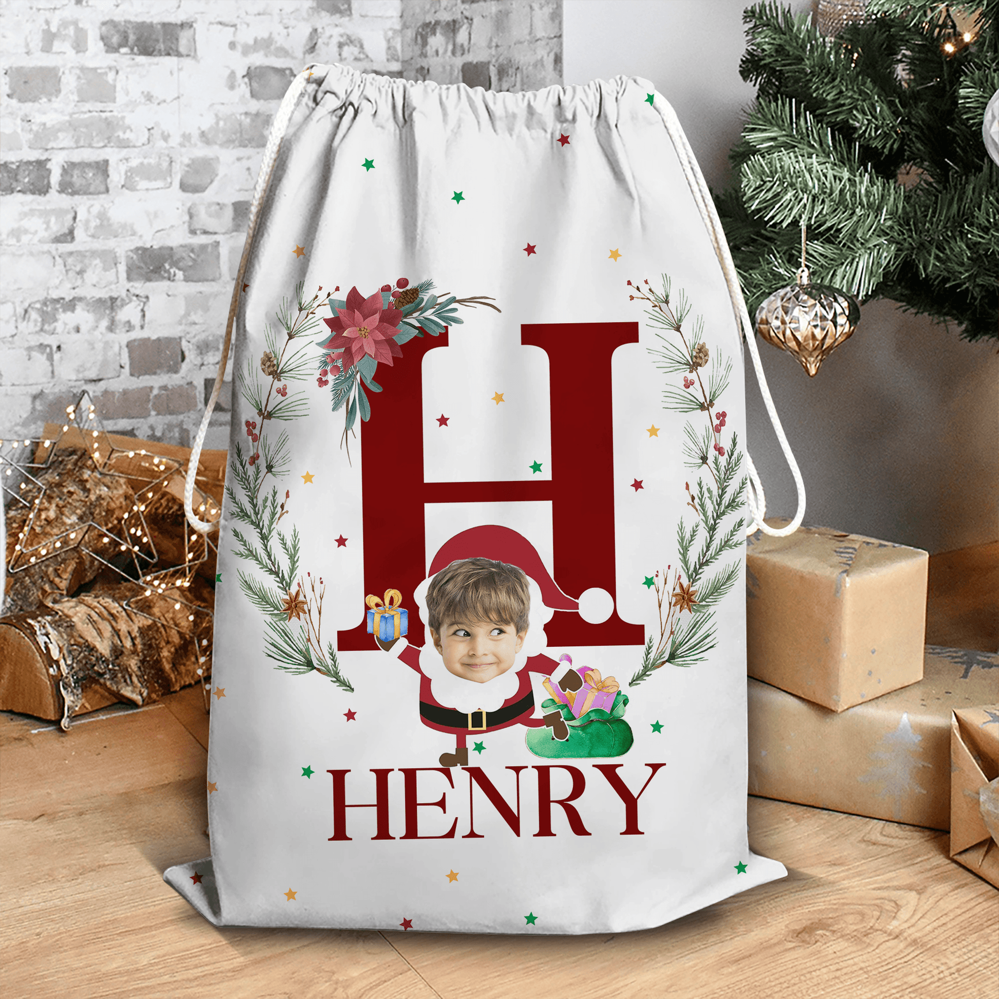 Kids Name Christmas Sack - Personalized Custom Christmas Sack