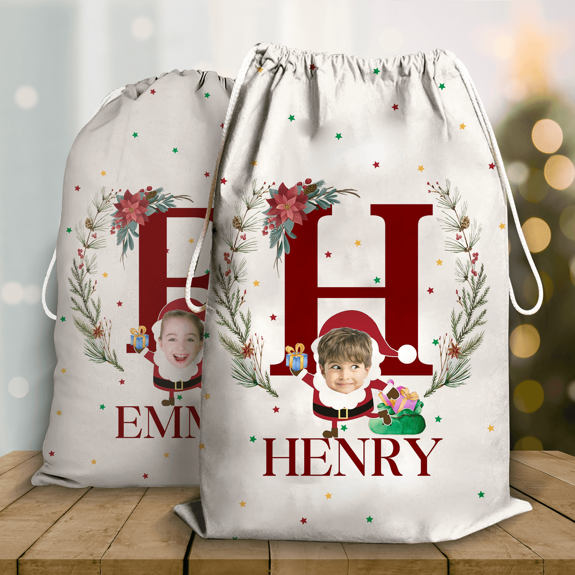 Kids Name Christmas Sack - Personalized Custom Christmas Sack