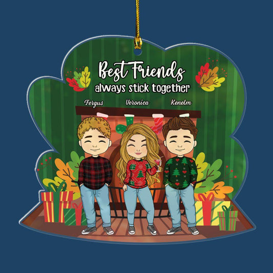 Best Friends Always Stick Together - Personalized Ornament