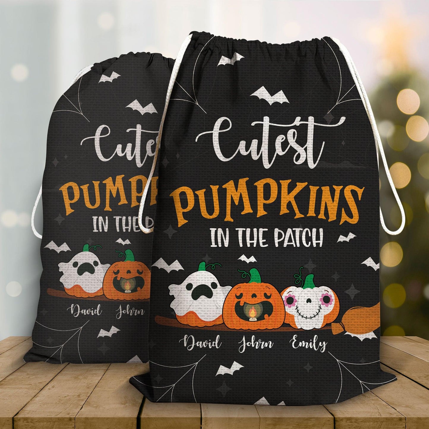 Cutest Pumpkins In The Patch Halloween Bag - Personalized Sack