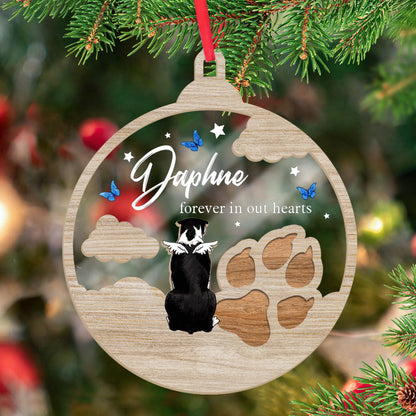 Forever In My Heart Dog Memorial Ornament - Wood and Acrylic Ornament