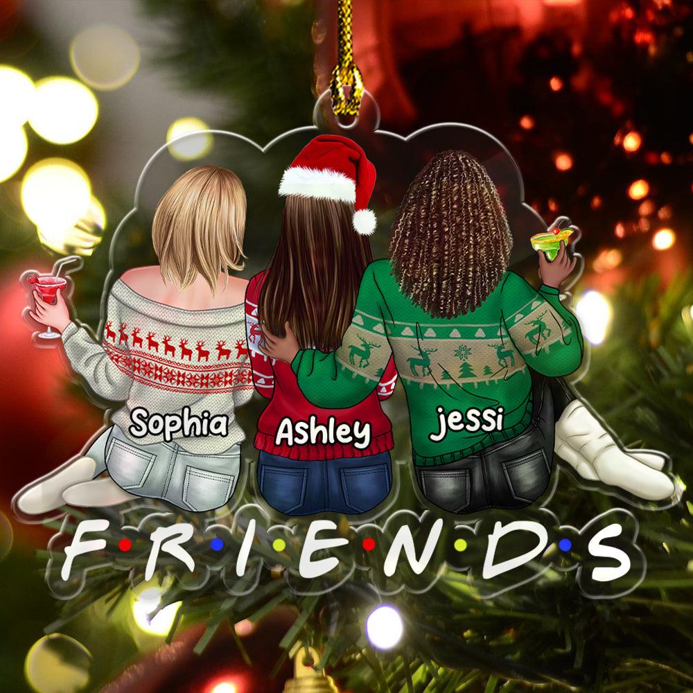 Friends We Made Best Moments In Christmas Together - Personalized Custom Shape Acrylic Ornament