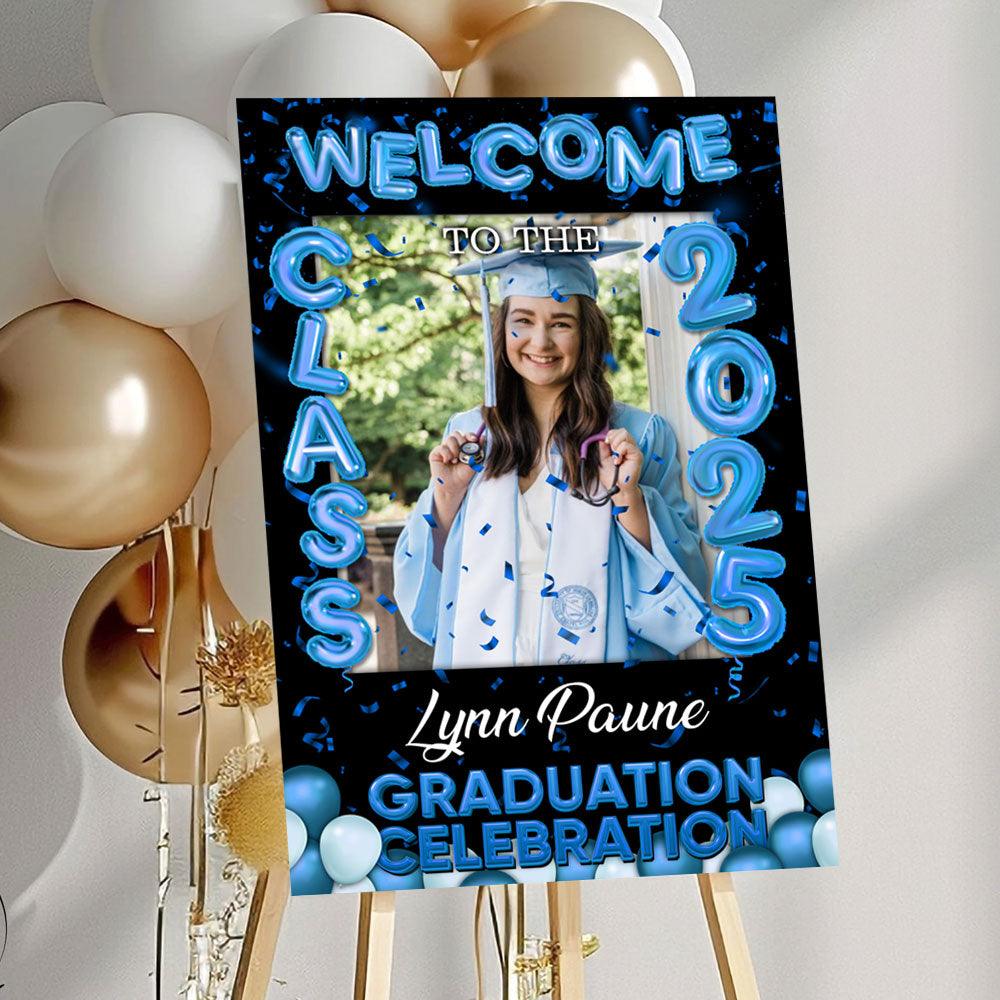 2025 Bubble Grad Party Sign - Personalized Graduation Decoration