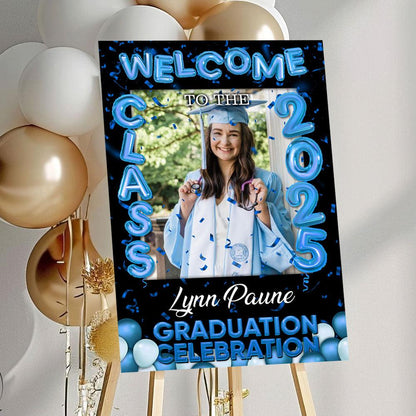 2025 Bubble Grad Party Sign - Personalized Graduation Decoration