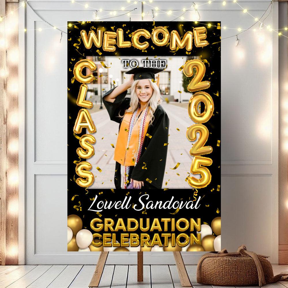 2025 Bubble Grad Party Sign - Personalized Graduation Decoration