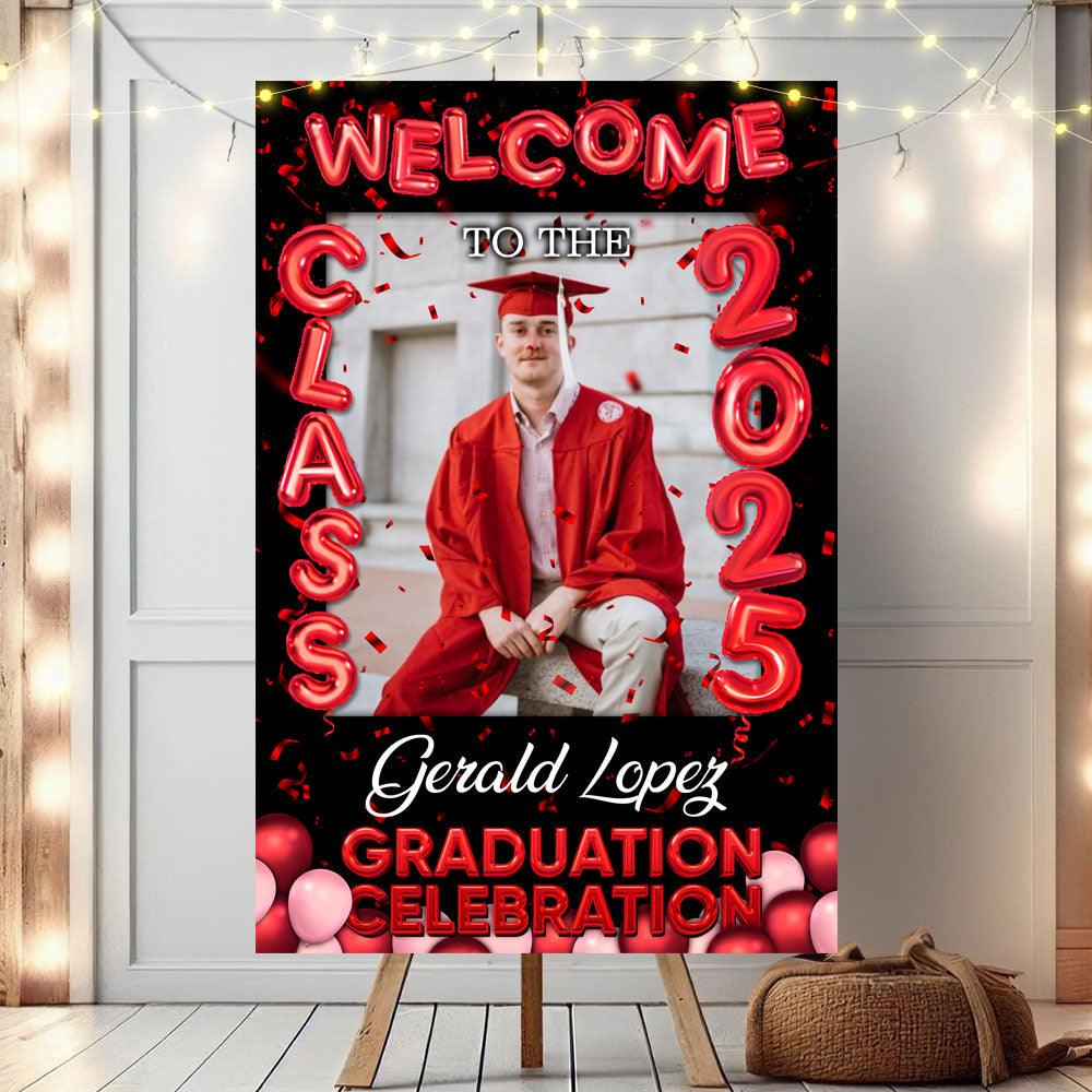 2025 Bubble Grad Party Sign - Personalized Graduation Decoration