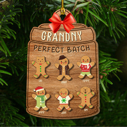 Gingerbread Nana Ornament - Custom Grandkids Christmas Gift