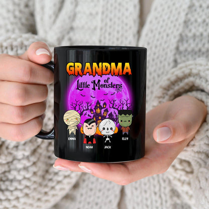 Grandma Little Monster Halloween Mug - Personalized Custom Mug
