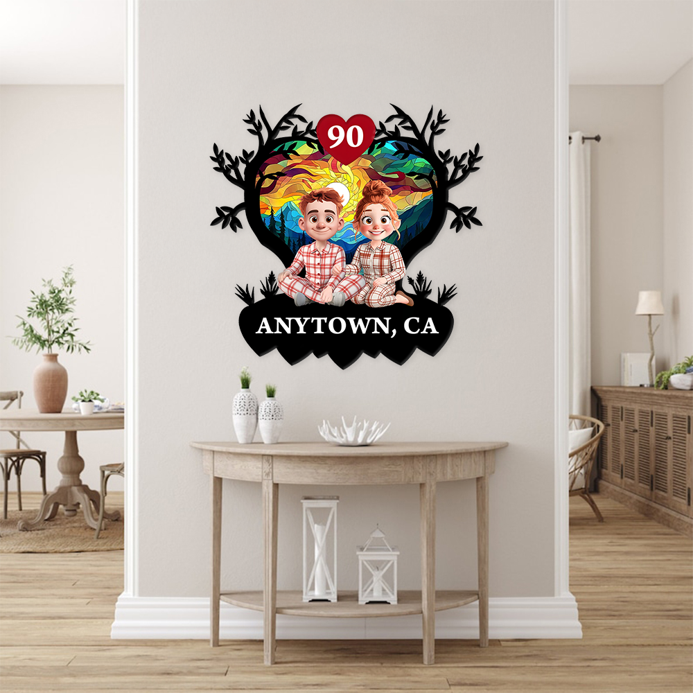 Personalized Our Family Grow Old Together - Personalized Custom Shaped Metal Sign