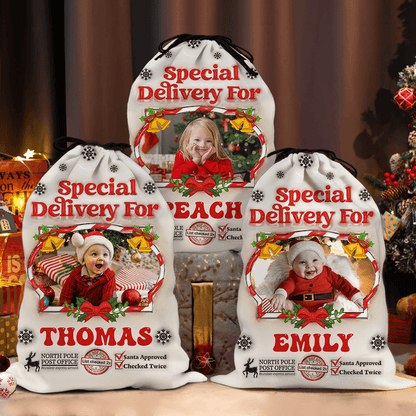 Personalized Special Delivery Christmas Bags - Custom Gift Bag