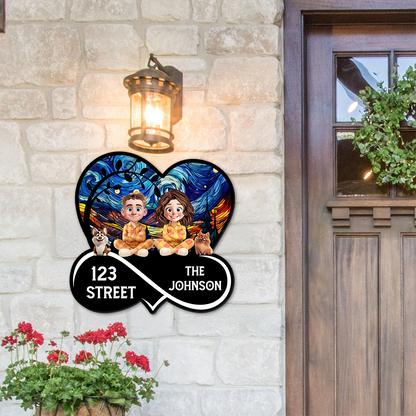 Personalized Our Family Together Heart Address - Personalized Custom Shaped Metal Sign