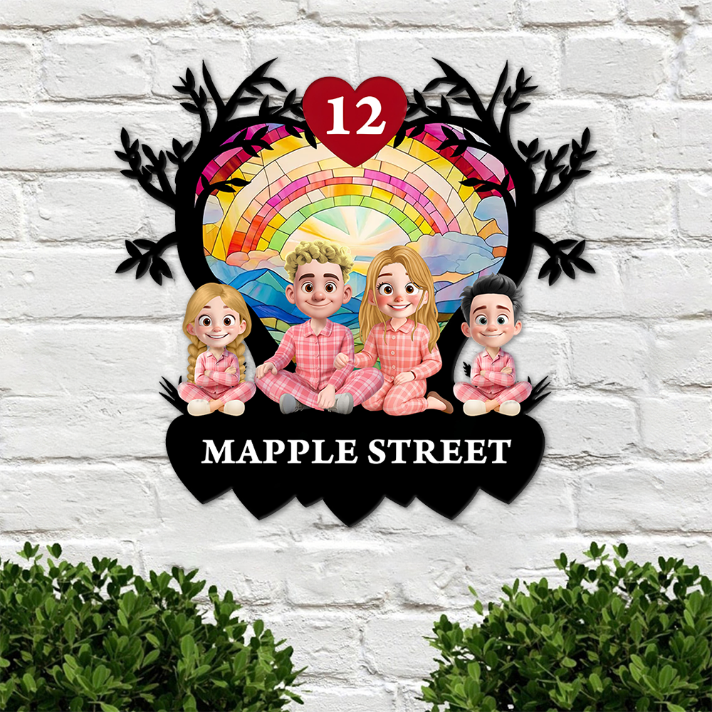 Personalized Our Family Grow Old Together - Personalized Custom Shaped Metal Sign