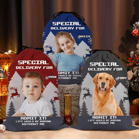 Christmas Boring Without Us Bag - Personalized Christmas Gift Bag