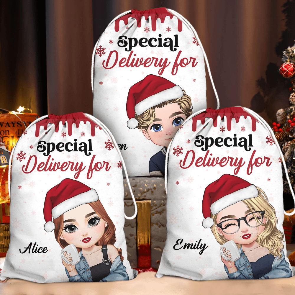 Personalized Santa Sack - Custom Christmas Gift Bag