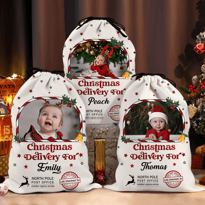 Glitter Special Delivery Santa Sack - Christmas Gift Bag