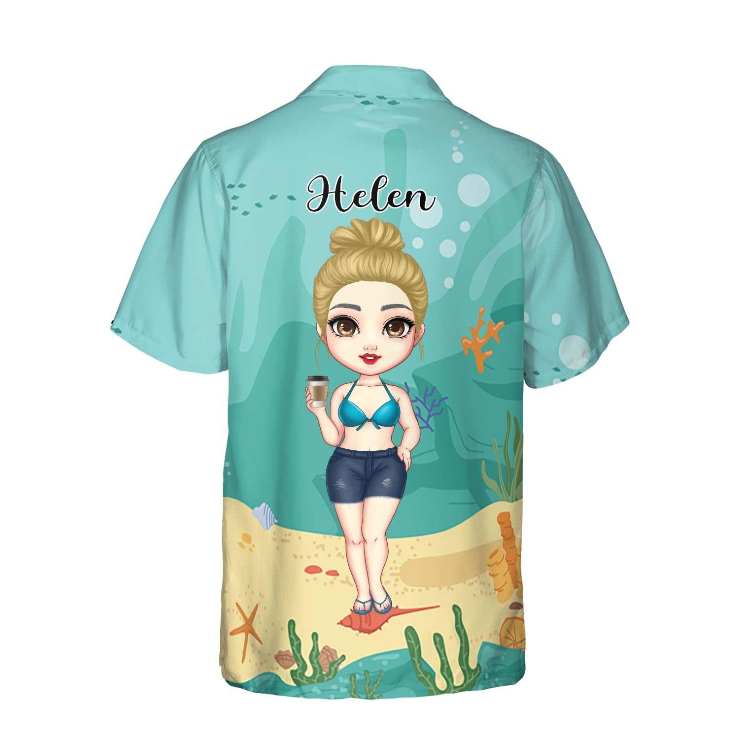 Personalized Hawaii Girl Hawaiian Shirt, Summer Vacation 2025