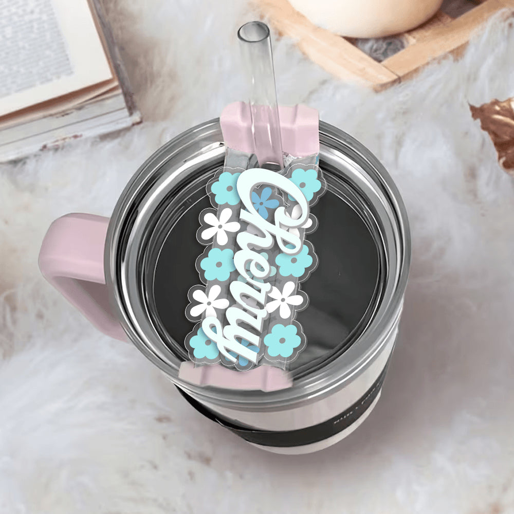 Hippie Wild Flower Gift For Her - Custom Shape Tumbler Topper
