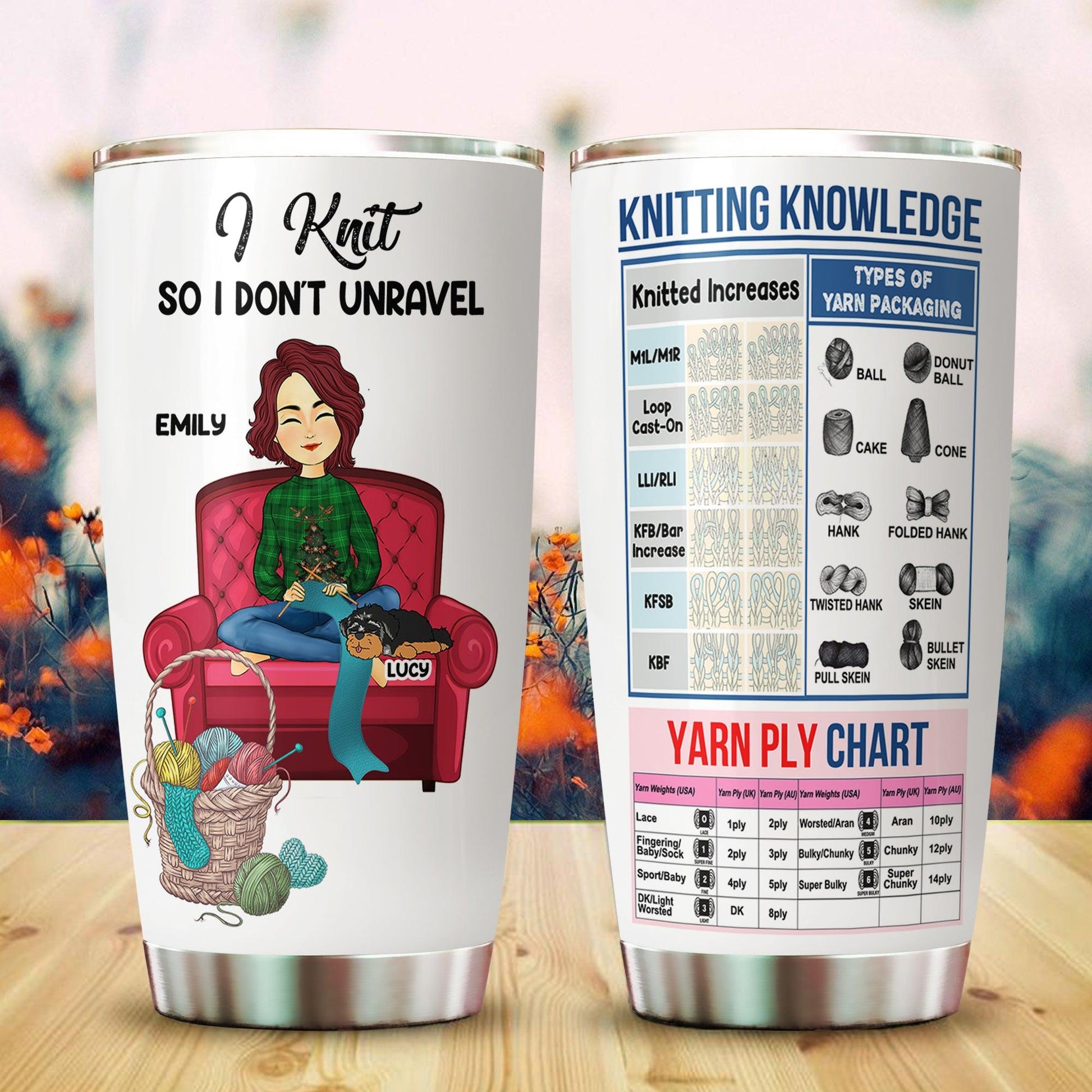 Personalized Crochet Tumbler - Best Gift For Crochet and Knitting